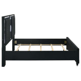 Under-bed view showing rubberwood legs and support glides