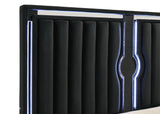 LED touch light switch on left headboard side