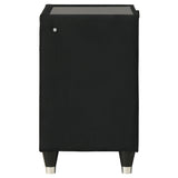 Open drawer view showing smooth ball bearing hardware in Ravenne nightstand