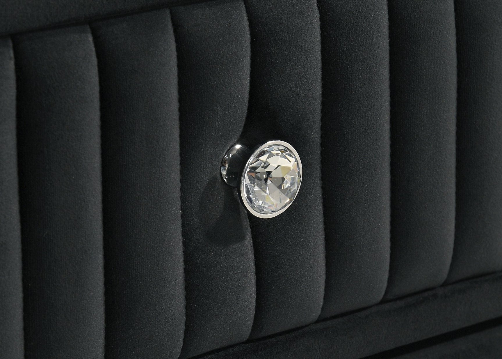 Nightstand shown in bedroom setting with ambient LED light