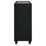 Back view of dresser showing power cord