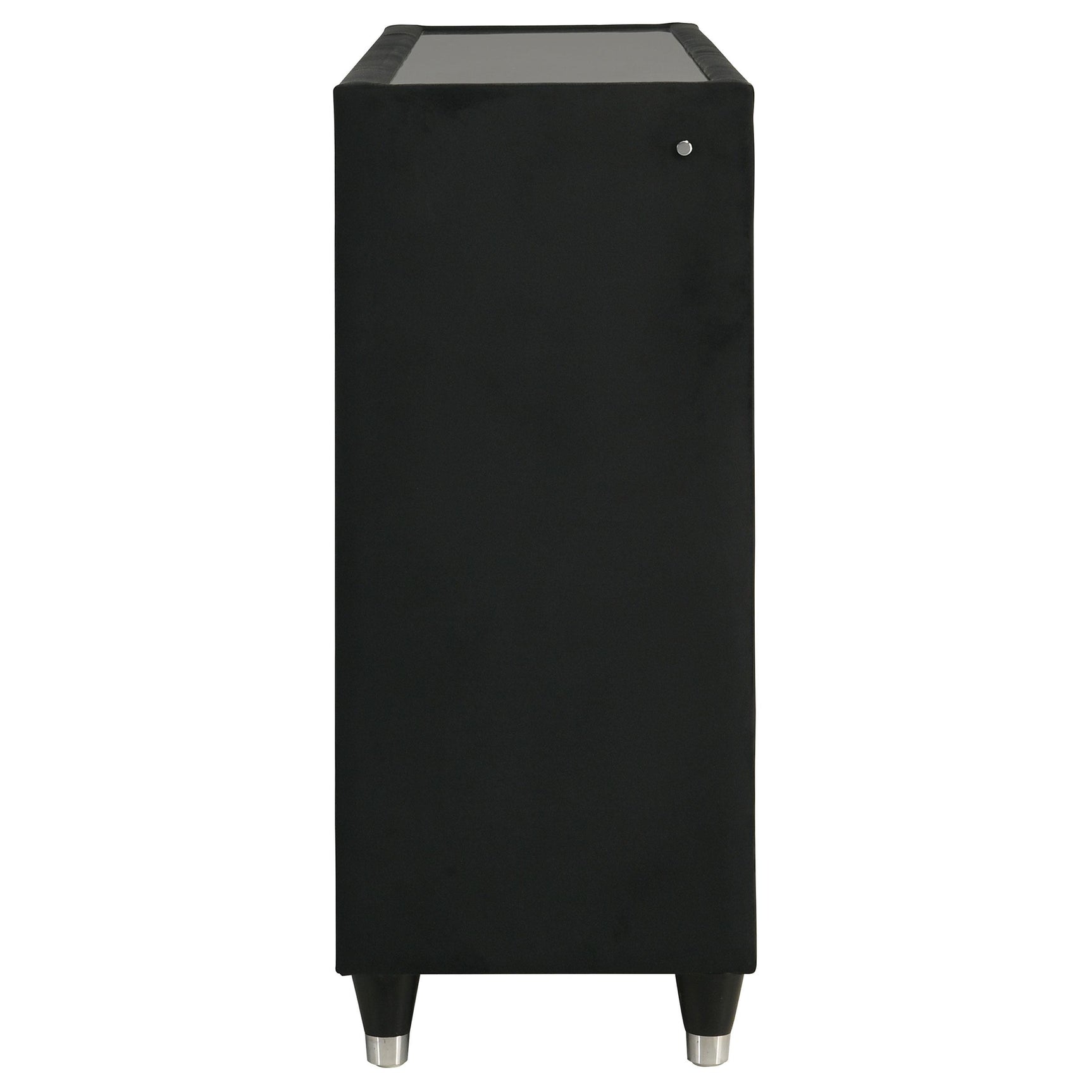 Back view of dresser showing power cord