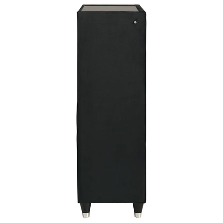 Back view showing 78.7" power cord and LED connections