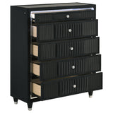 Drawer interior of medium density fiberboard with laminated paper