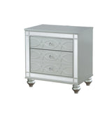 Close-up of Gunnison nightstand crystal drawer pulls
