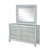 Top drawer open showing black felt lining