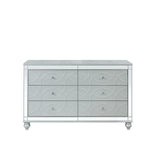 Gunnison 6-Drawer Dresser Silver Metallic front view