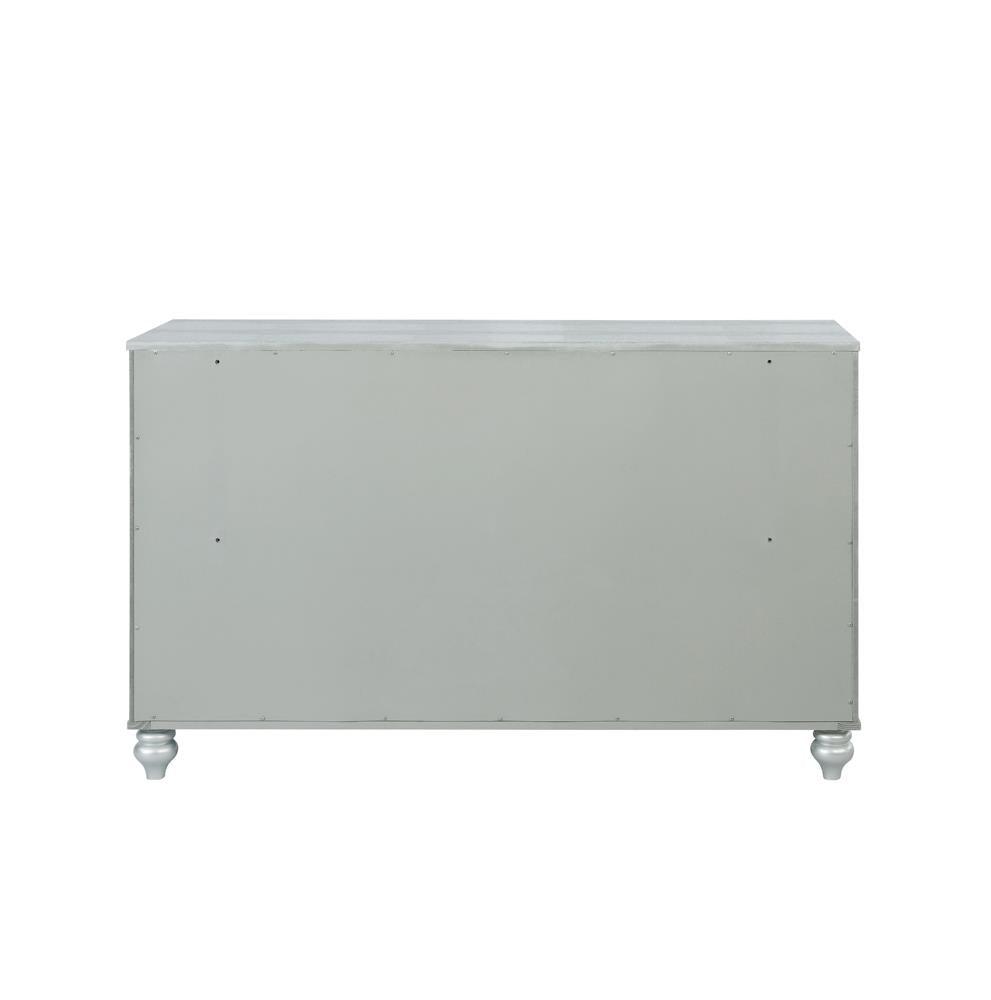 Gunnison 6-Drawer Dresser side angle showing bun feet