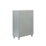 Gunnison 5-Drawer Chest Silver Metallic top angled view