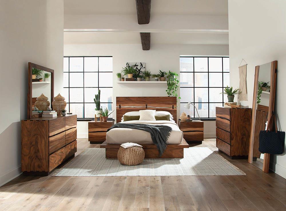 Winslow Queen Panel Bed front view showing footboard and frame