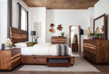 Winslow Standing Floor Mirror in Smokey Walnut and Coffee Bean finish