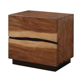 Winslow Nightstand side angle showing drawers open