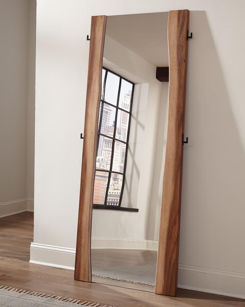 Full-length view of Winslow Standing Mirror showing reflective glass