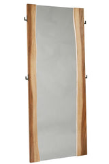 Side angle of Winslow Standing Floor Mirror with curvy edge frame