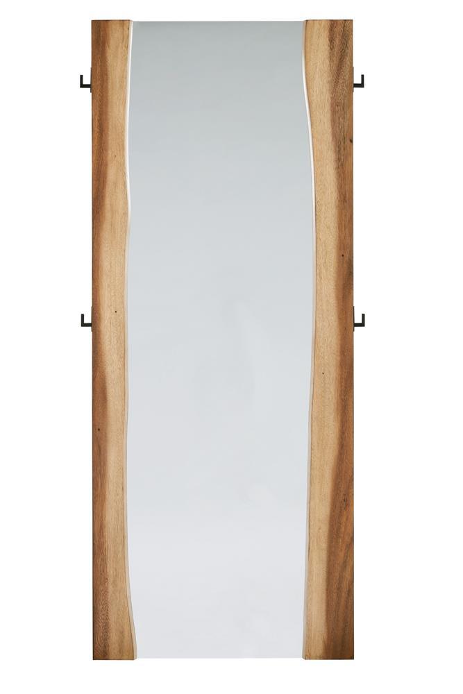 Close-up of wood grain on Winslow Standing Mirror frame