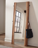 Detail of metal brackets for wall mounting on Winslow Mirror