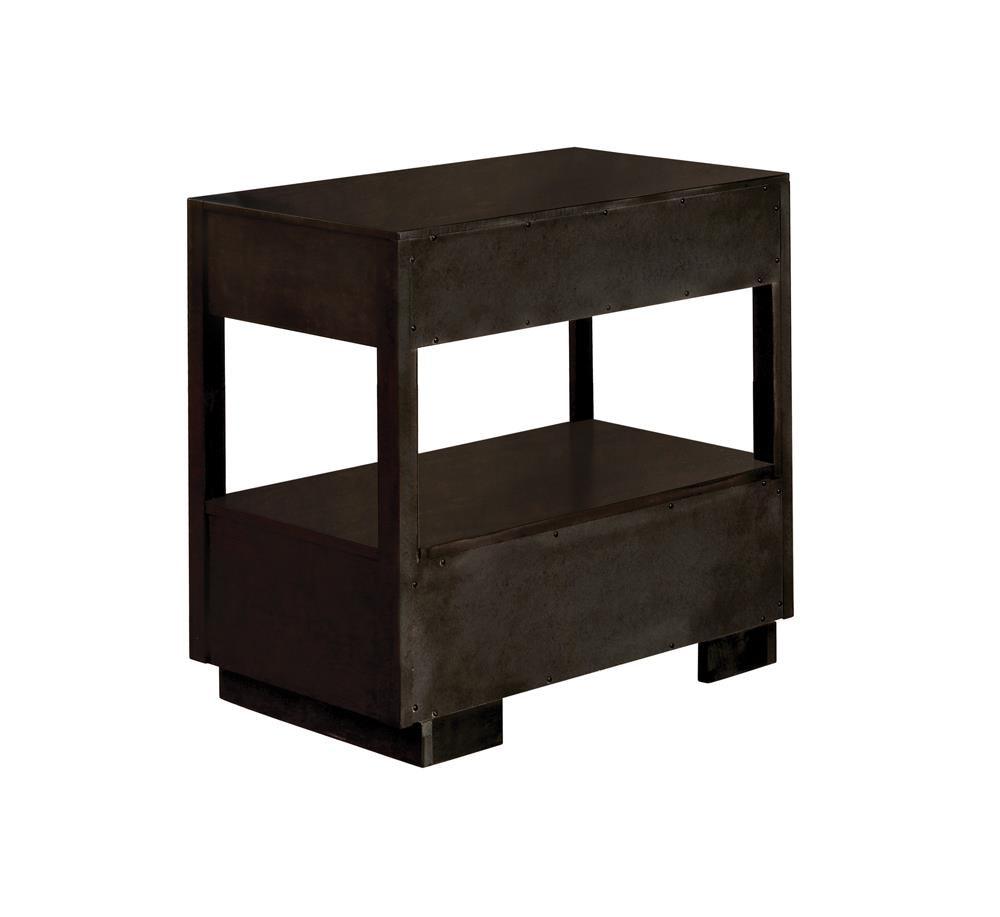 Durango Nightstand brushed nickel feet detail