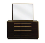 Durango 8-drawer dresser in smoked peppercorn finish with metallic drawer pulls