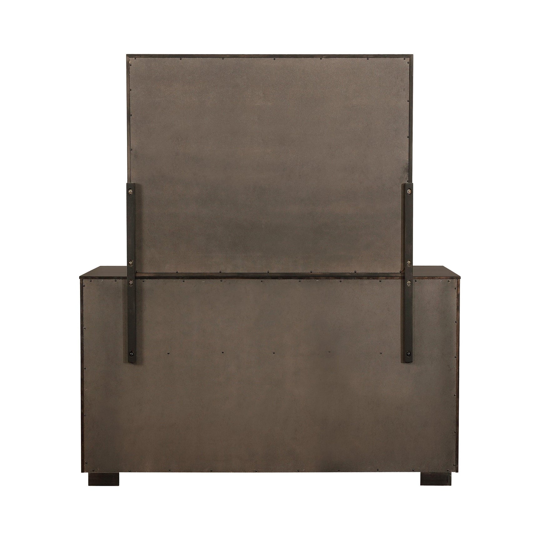 Durango Dresser Mirror Smoked Peppercorn - side profile showing slim frame