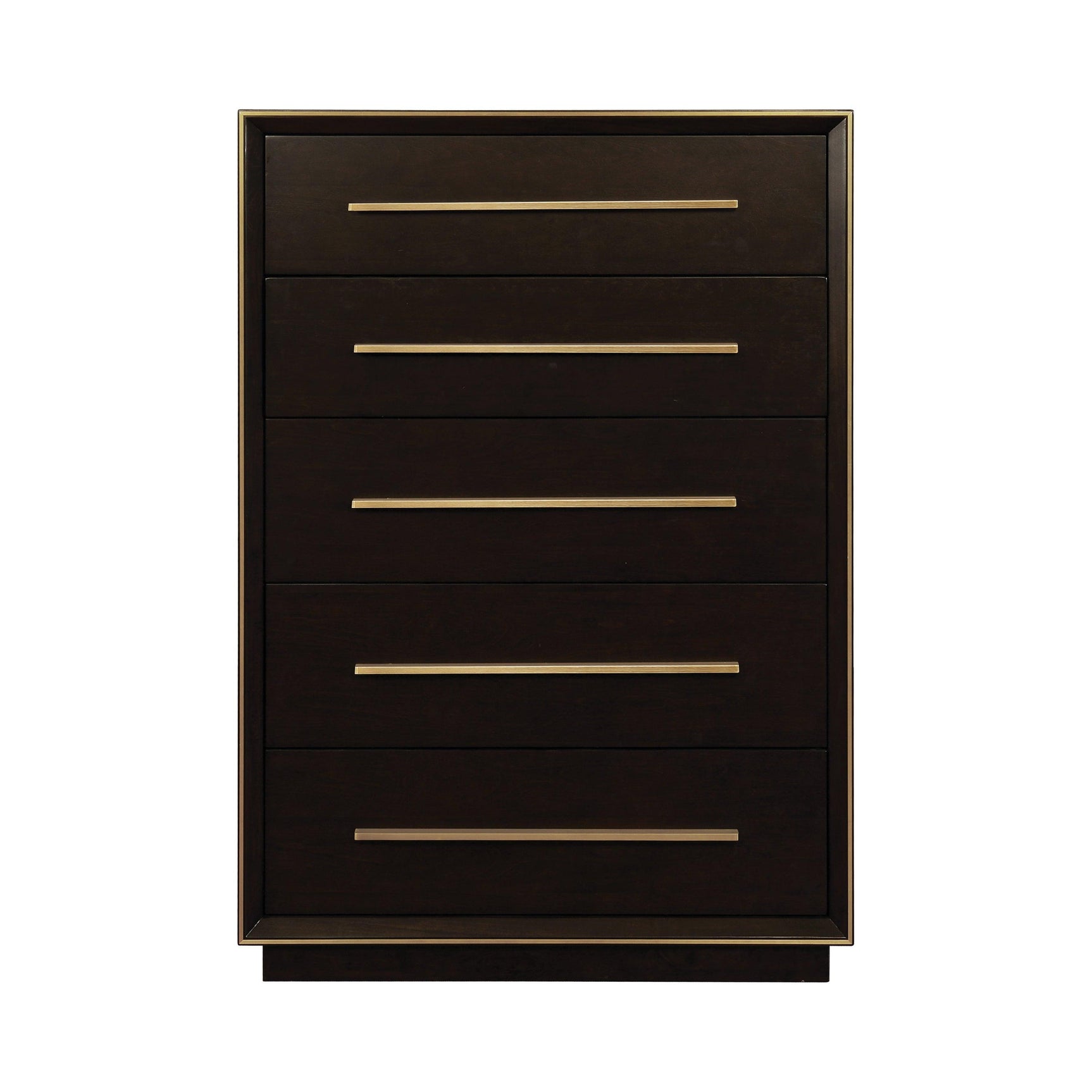Durango Eastern King Upholstered Bed corner detail showing solid wood and veneer layer