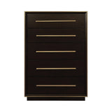 Durango 8-drawer dresser in smoked peppercorn finish with metallic drawer pulls