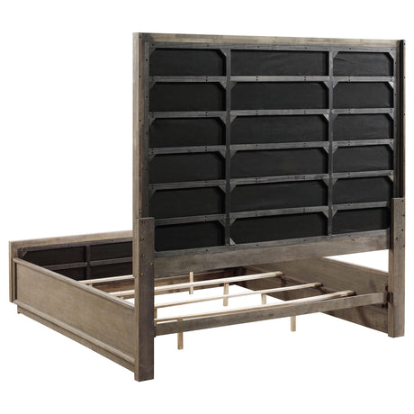 Washed oak finish on Durango queen bed frame