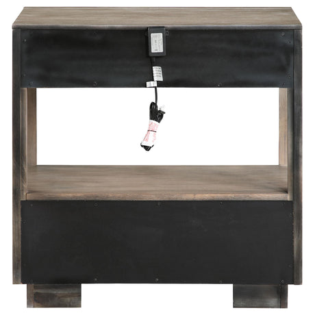 Durango nightstand showing mitered trim on drawer front