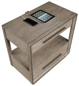 Durango nightstand assembled, angled view