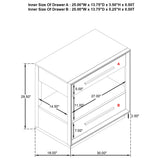 Durango nightstand top edge detail