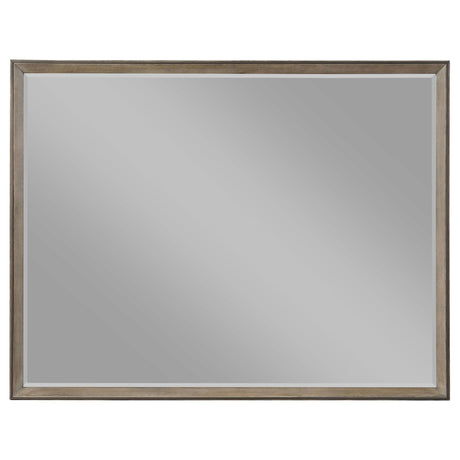 Durango dresser mirror side angle showing wood grain detail