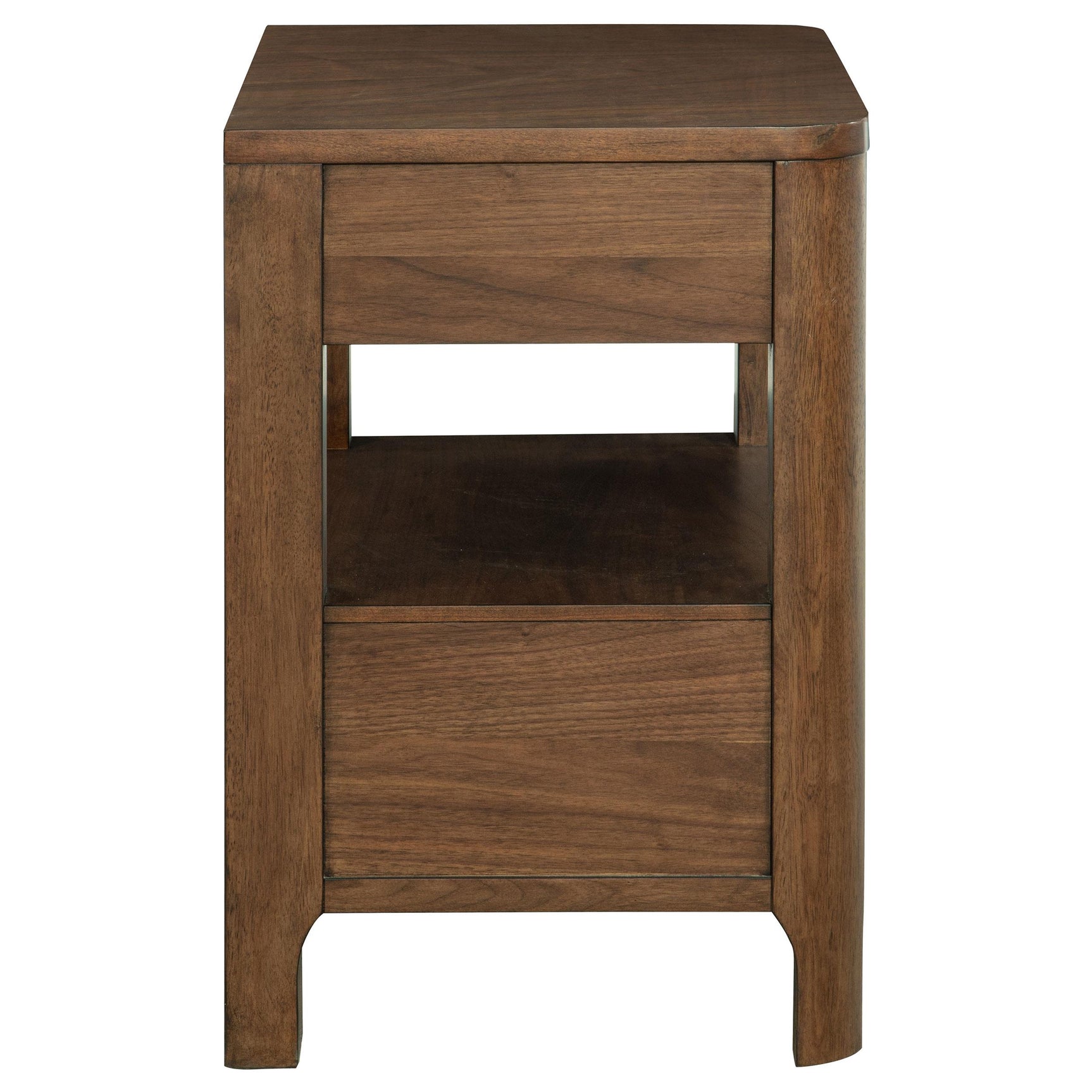 Drawer joinery detail on Maderia nightstand