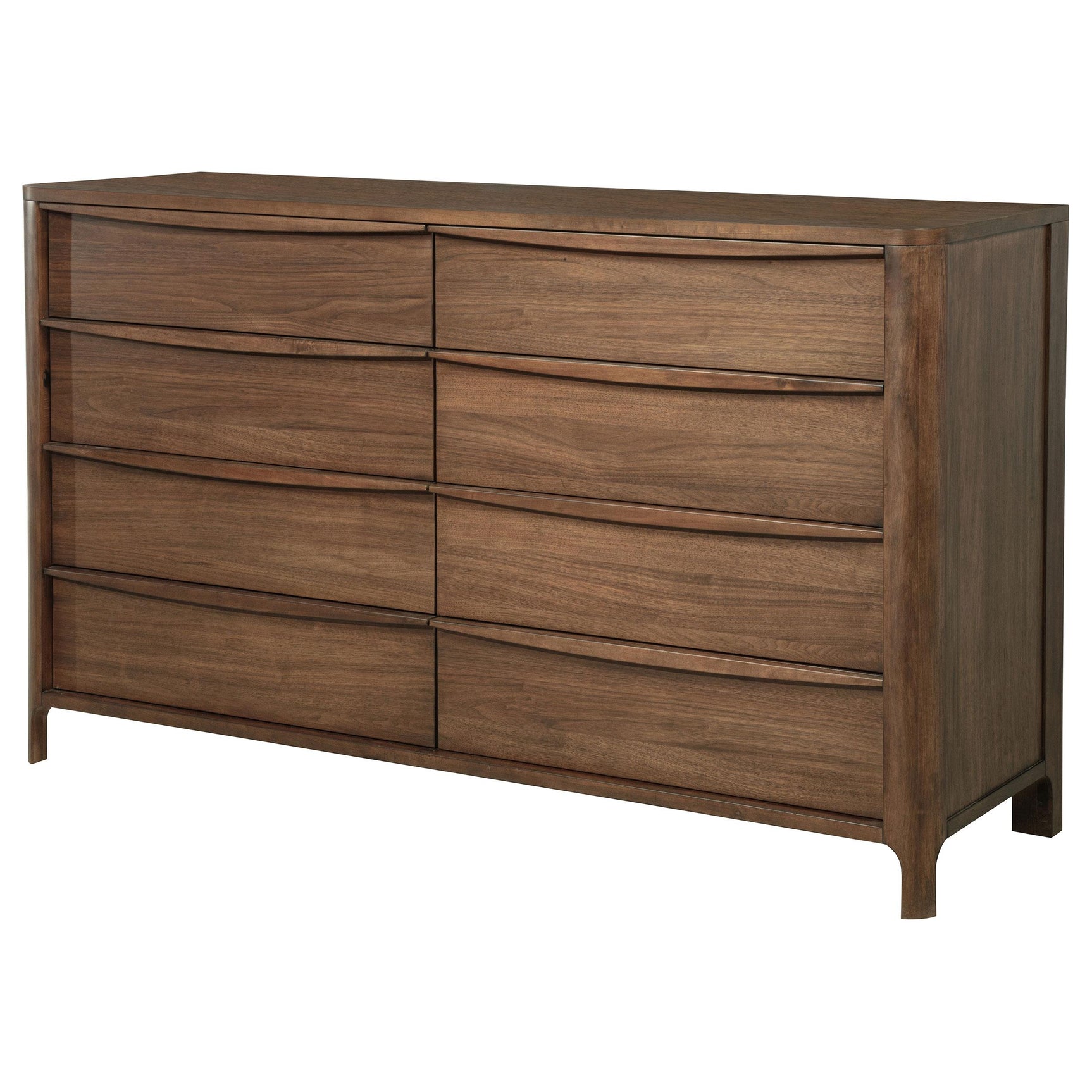 Open drawer showing cedar lining in Maderia dresser