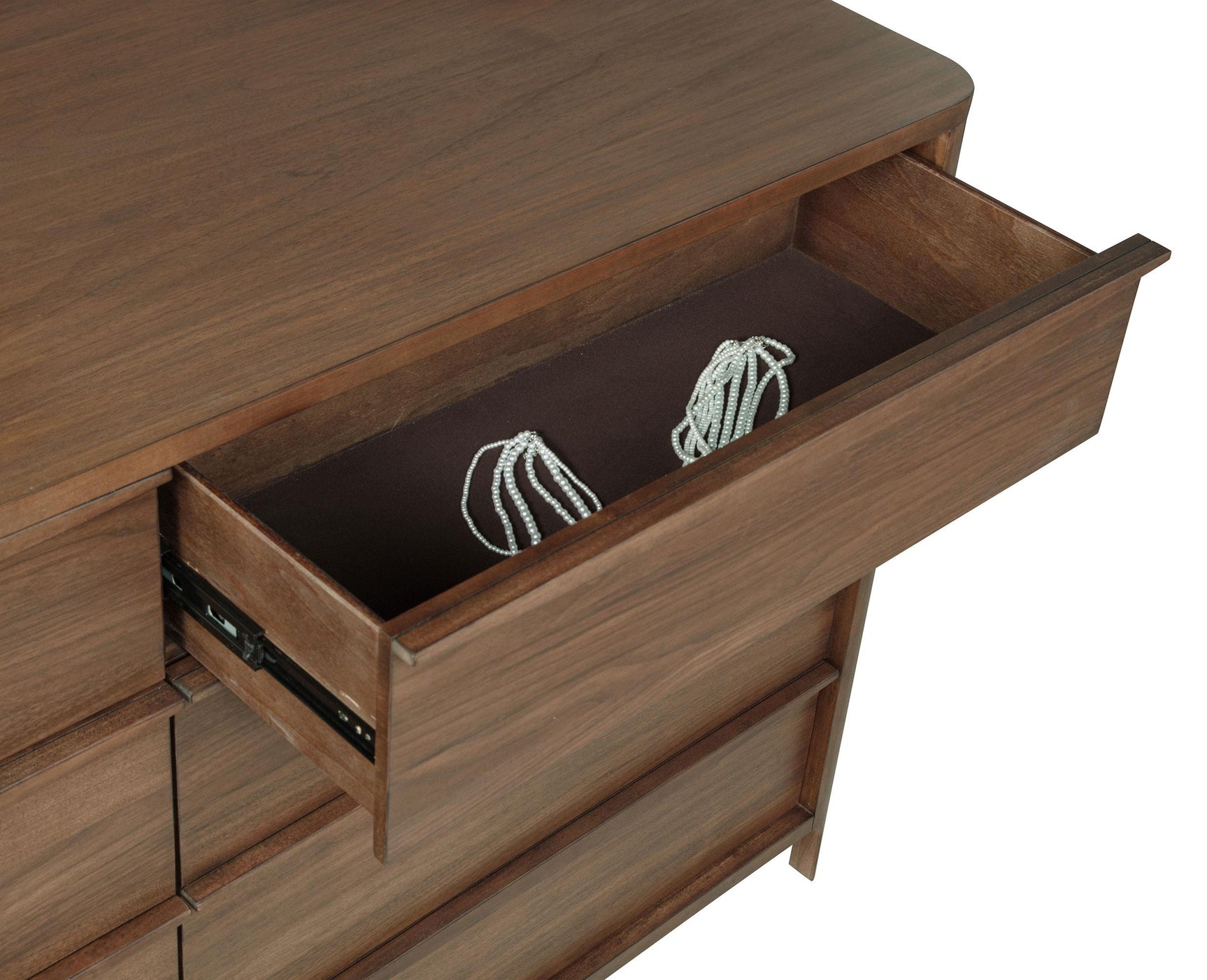 Top surface of Maderia dresser with decorative finish