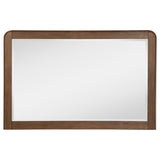 Side angle of Maderia walnut dresser mirror