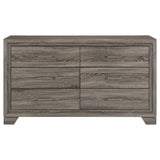 Side view of Wright 6-drawer dresser cabinet