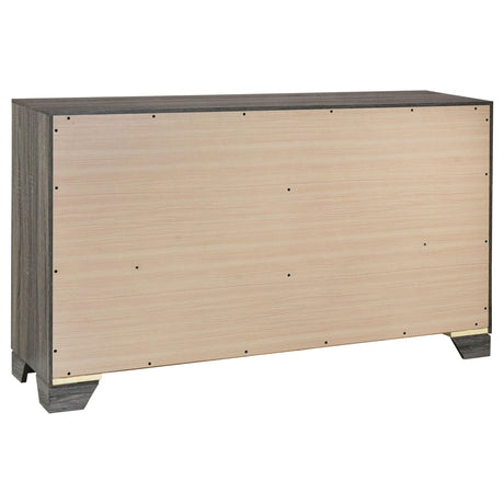 Close-up of dresser English dovetail drawer joinery