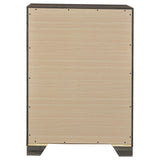 Wright chest top view with brown oak finish