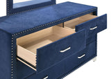 Top view of Melody dresser showing six drawers and tapered legs