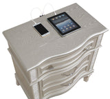 Back view of Evangeline nightstand showing solid wood construction