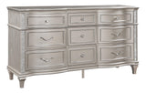 Evangeline Camel Top Dresser Mirror Silver Oak - Ella Furniture