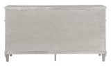 Side view of Evangeline 9-Drawer Silver Oak Dresser