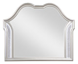 Evangeline Camel Top Dresser Mirror Silver Oak - Ella Furniture