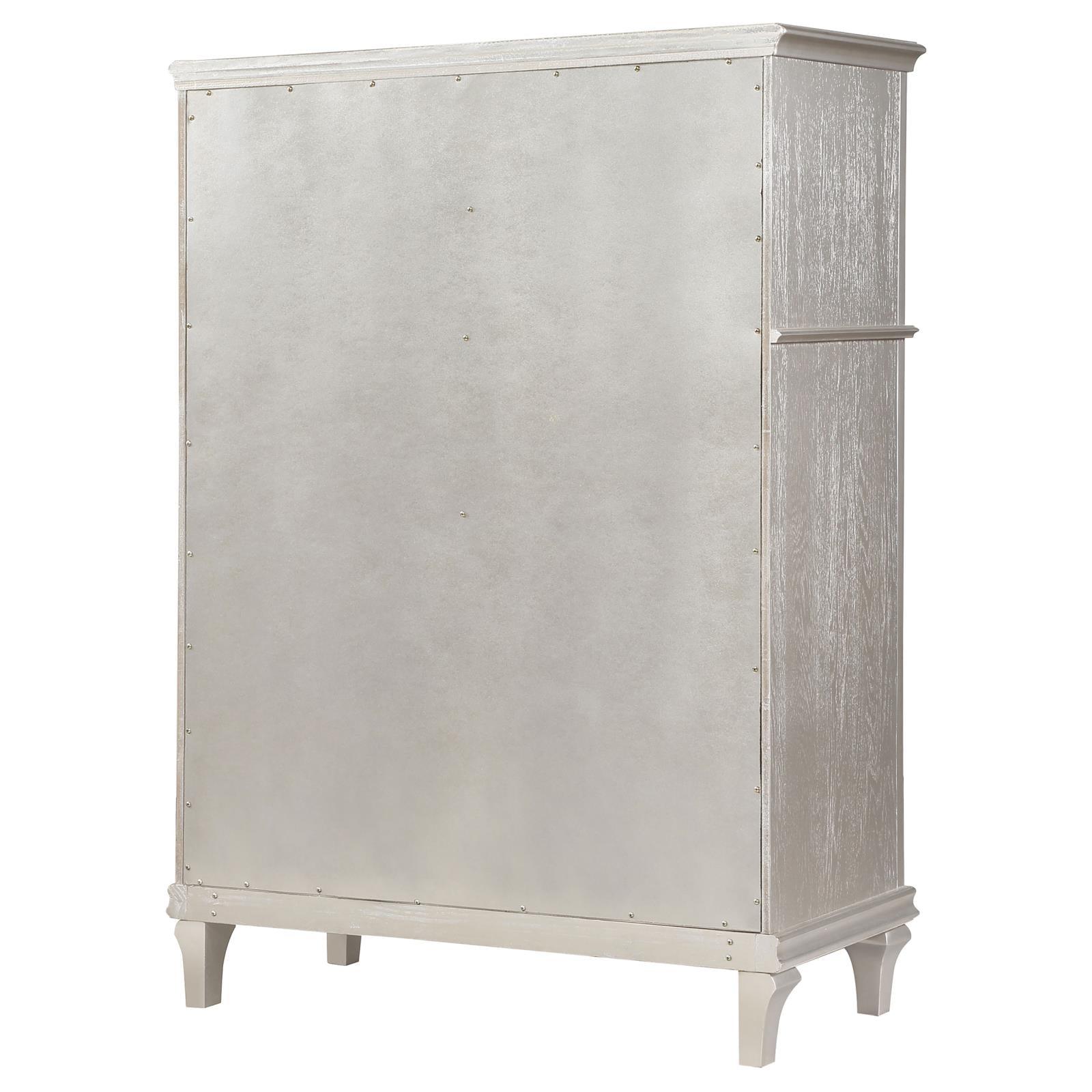 Top drawer open showing soft grey felt lining