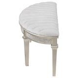 Doma bench showing wood frame and legs