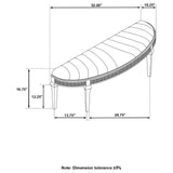 Bench placed in a room setting with decor
