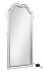 Full length Evangeline floor mirror with LED lighting and silver oak frame
