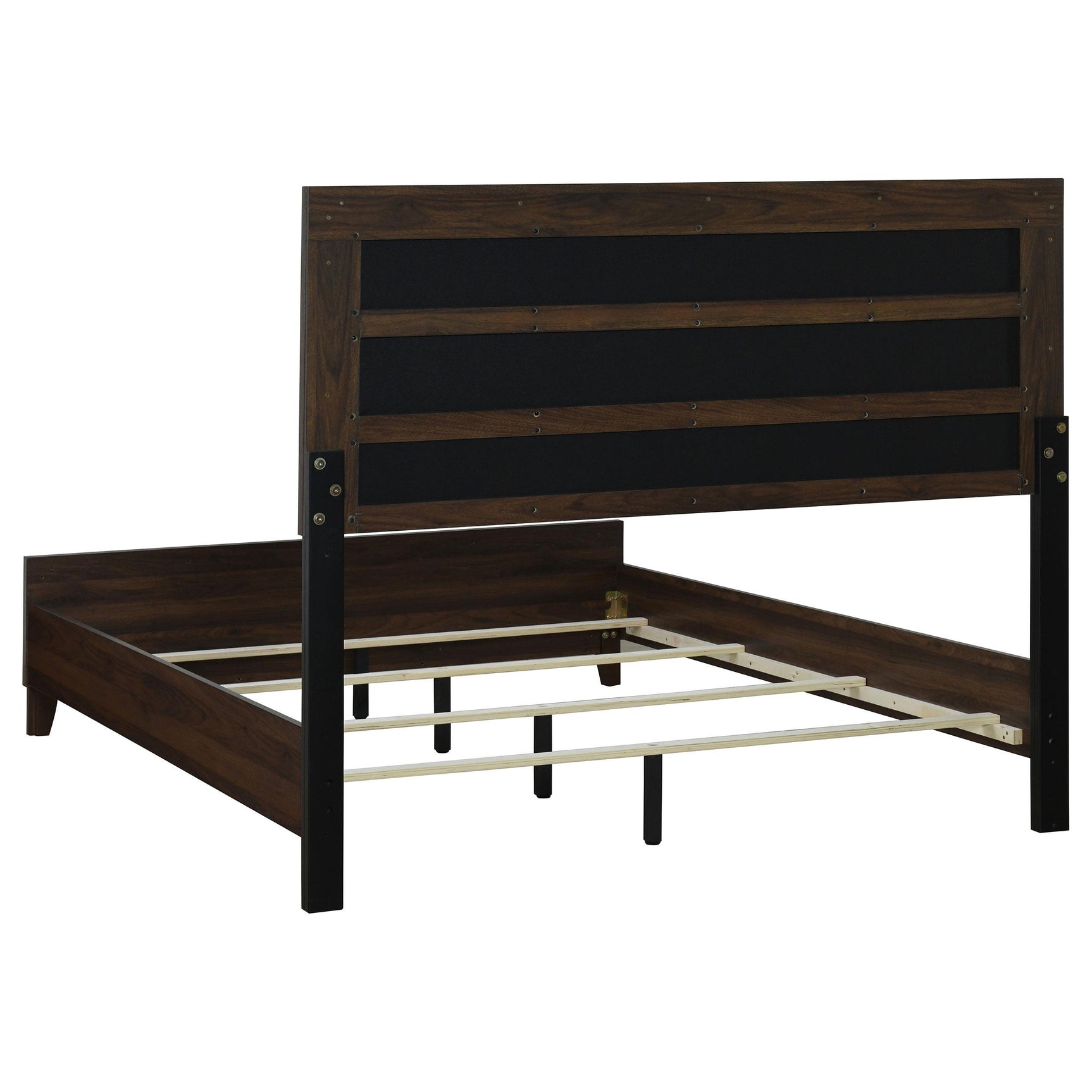 Support legs with levelers on Welsley king bed