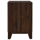 Welsley nightstand overall walnut finish