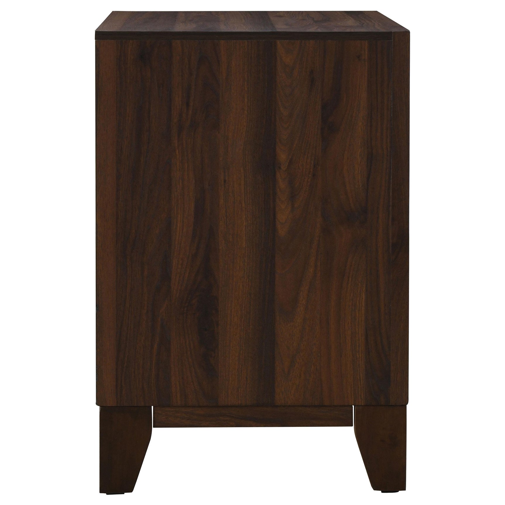 Welsley nightstand overall walnut finish