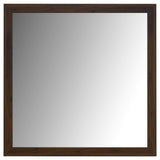 Close-up of open corner frame of Welsley mirror